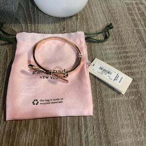 kate spade bow bracelet in rose gold